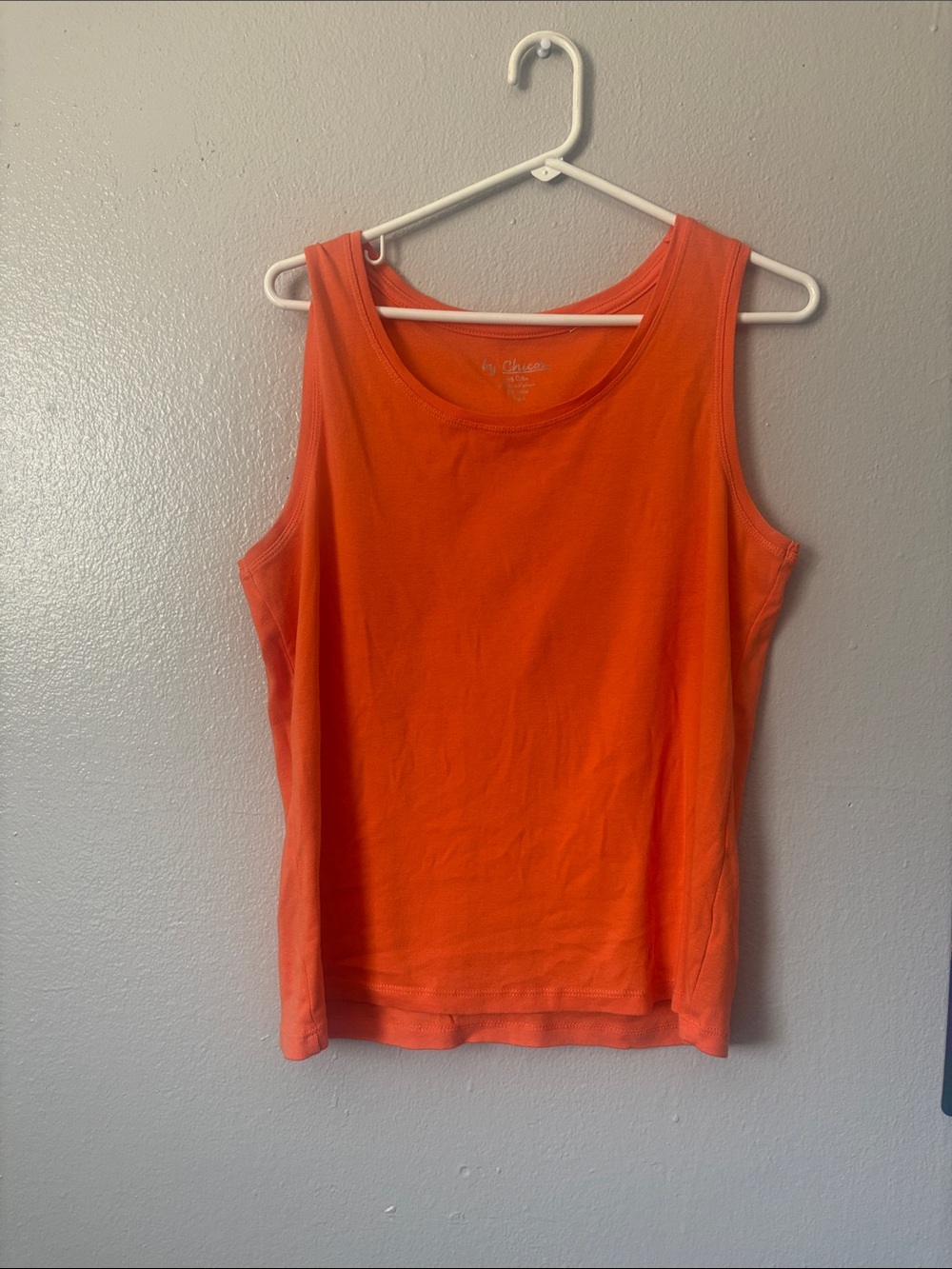 Chico's Bright Orange Scoop-Neck Tank